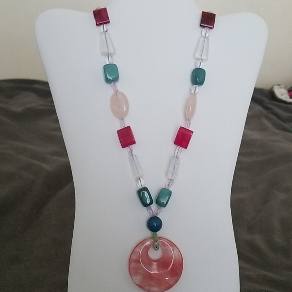 Oversized Colorful 1980s Statement Necklace